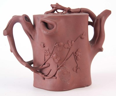 Lot 67 - AN UNUSUAL 19TH CENTURY CHINESE REDWARE TEAPOT,...