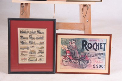 Lot 698 - A SELECTION OF FIVE VINTAGE CAR PRINTS in...