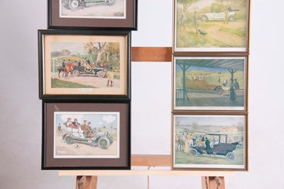 Lot 698 - A SELECTION OF FIVE VINTAGE CAR PRINTS in...