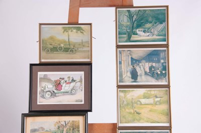 Lot 698 - A SELECTION OF FIVE VINTAGE CAR PRINTS in...