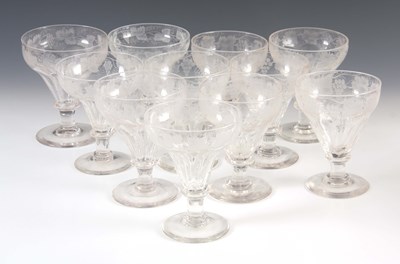 Lot 7 - A GOOD NEAR MATCHED SET OF ELEVEN 19TH CENTURY...