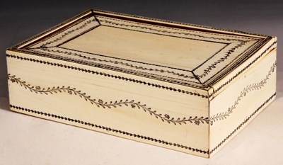 Lot 618 - A 19th Century Anglo Indian Ivory veneered BOX...