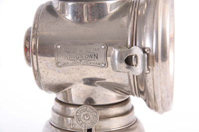 Lot 730 - A PAIR OF NICKLE PLATED BRASS LUCAS 146...