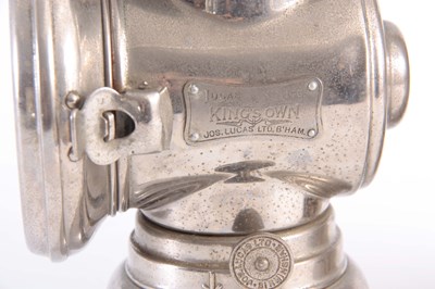 Lot 730 - A PAIR OF NICKLE PLATED BRASS LUCAS 146...