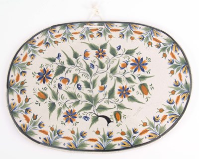 Lot 74 - AN EARLY 19TH CENTURY PEARLWARE WALL HANGING...