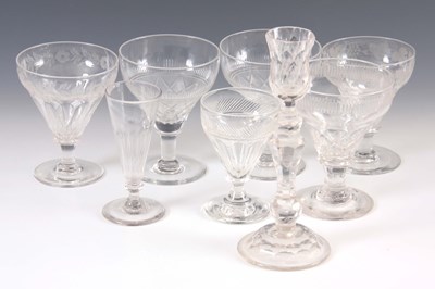Lot 8 - A GROUP OF SIX VARIOUS 19TH CENTURY CUT GLASS...