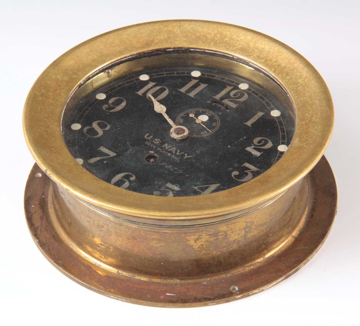Lot 849 - A SETH THOMAS WW2 AMERICAN U.S. NAVY DECK...