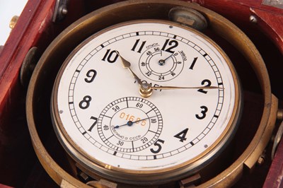 Lot 887 - A TWO DAY RUSSIAN MARINE CHRONOMETER in...