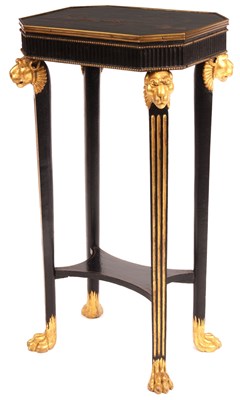 Lot 941 - AN EARLY 19th CENTURY REGENCY EBONISED AND...