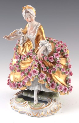 Lot 95 - A 20TH CENTURY SEVRES STYLE FIGURE OF A LADY...