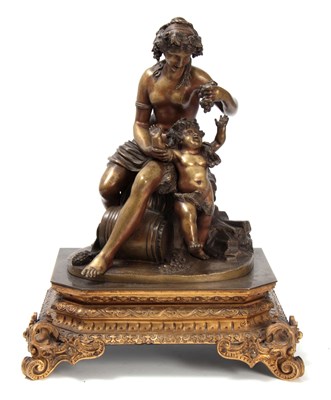 Lot 317 - A 19TH CENTURY FRENCH BRONZE FIGURE GROUP...