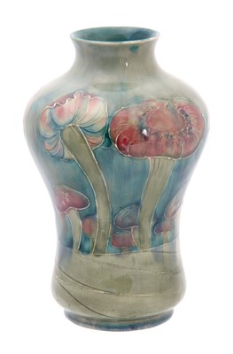 Lot 68 - A WILLIAM MOORCROFT CLAREMONT VASE MADE FOR...