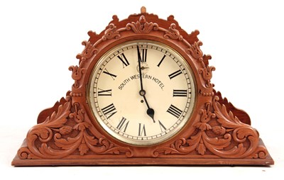 Lot 508 - A 19TH CENTURY OAK DOUBLE FACED FUSEE CLOCK...