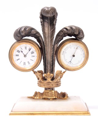 Lot 489 - A LATE 19th CENTURY FRENCH CLOCK BAROMETER...