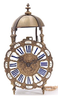 Lot 494 - AN 18th CENTURY FRENCH LANTERN CLOCK having a...