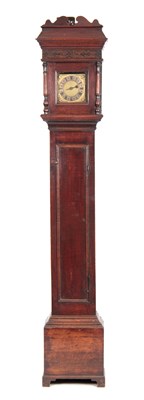 Lot 561 - AN EARLY 18th CENTURY OAK CASED LONGCASE CLOCK...