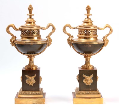 Lot 288 - A FINE PAIR OF REGENCY FRENCH EMPIRE BRONZE...