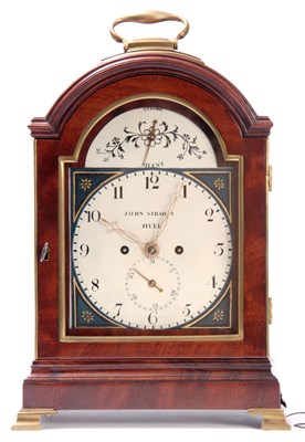 Lot 593 - JOHN STRAHAN, HULL. A GEORGE III MAHOGANY PAD...